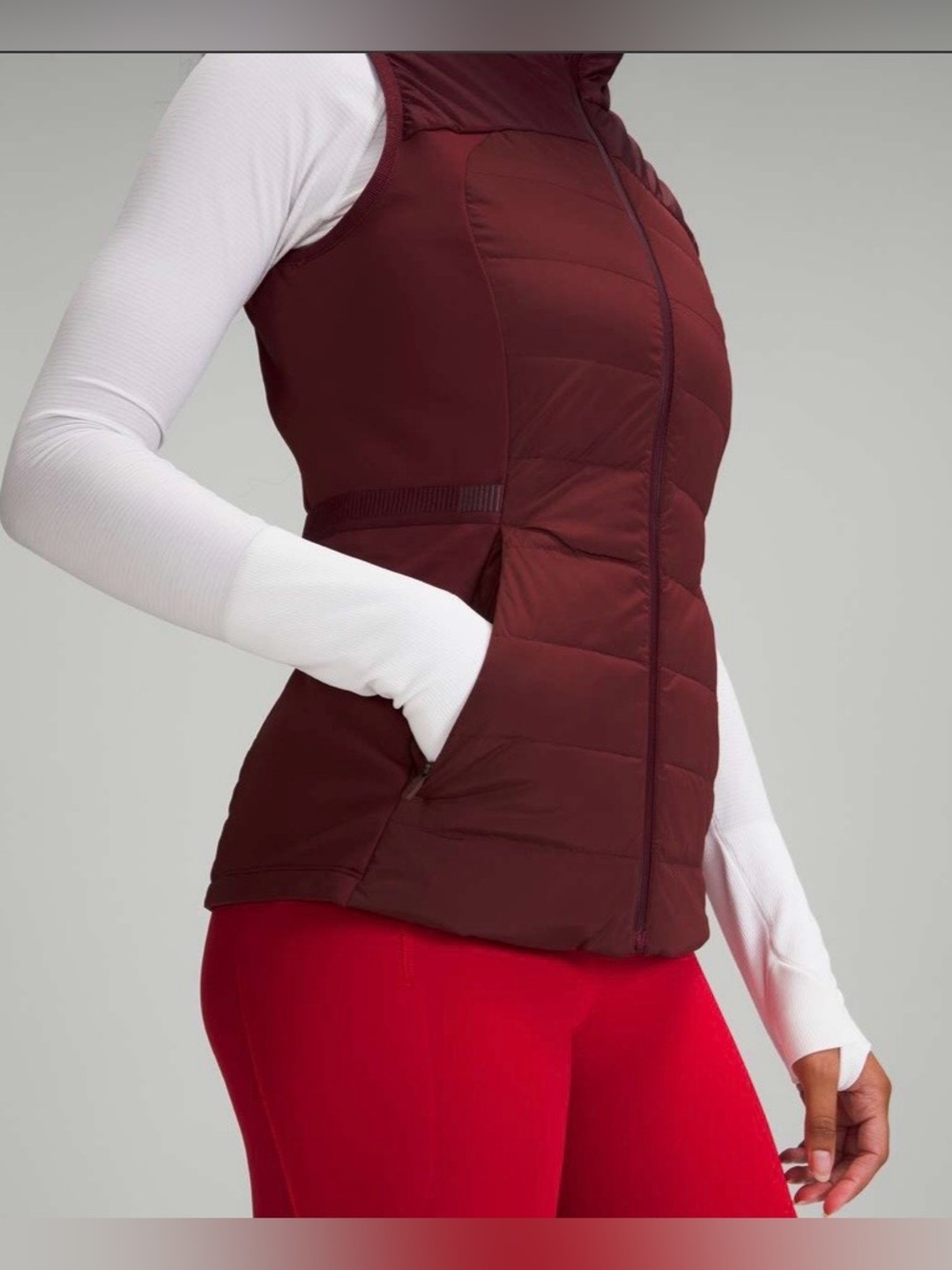Lululemon Down For It Vest, size 8, Red Merlot, very good condition
#57 - Picture 3 of 8